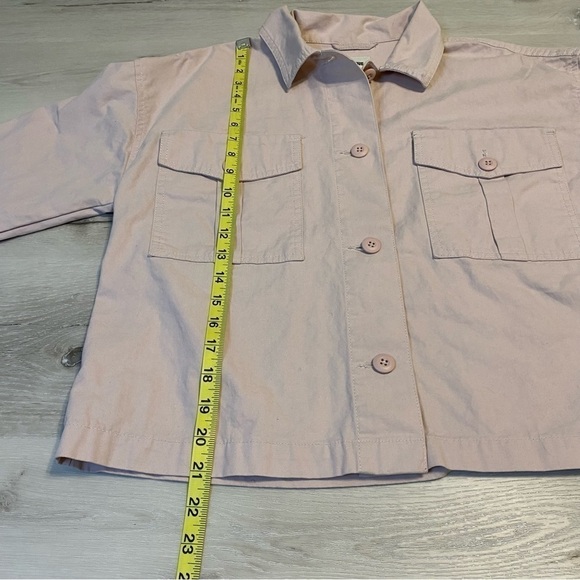Vans Cropped Boxy Pale Blush Shacket Jacket, Size Medium, Pale Pink - Picture 9 of 11